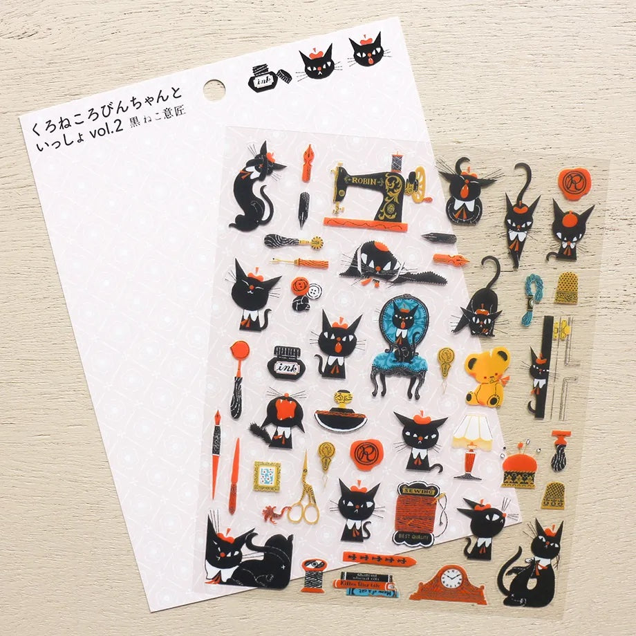 Black cat stickers