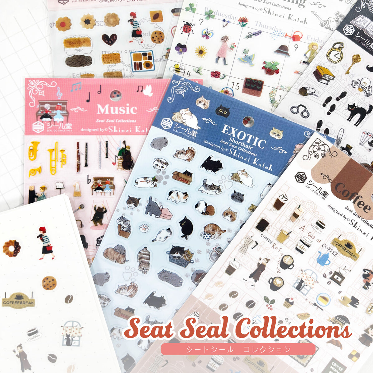 Shinzi Katoh Transparent Sheet Stickers - Various Designs