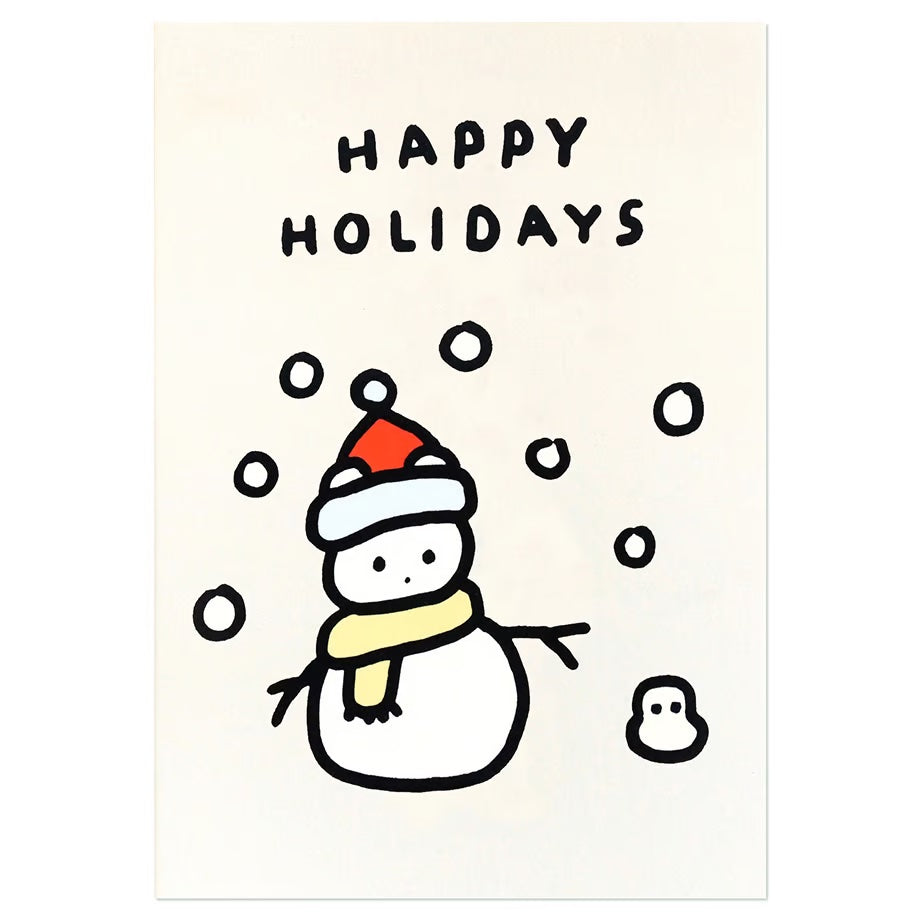Christmas pressed card < Snowman >