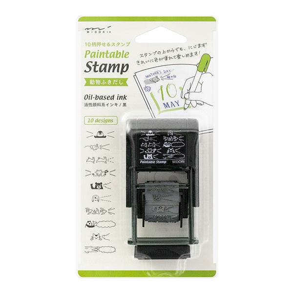 MIDORI Rotating stamp < Animal speech bubble >