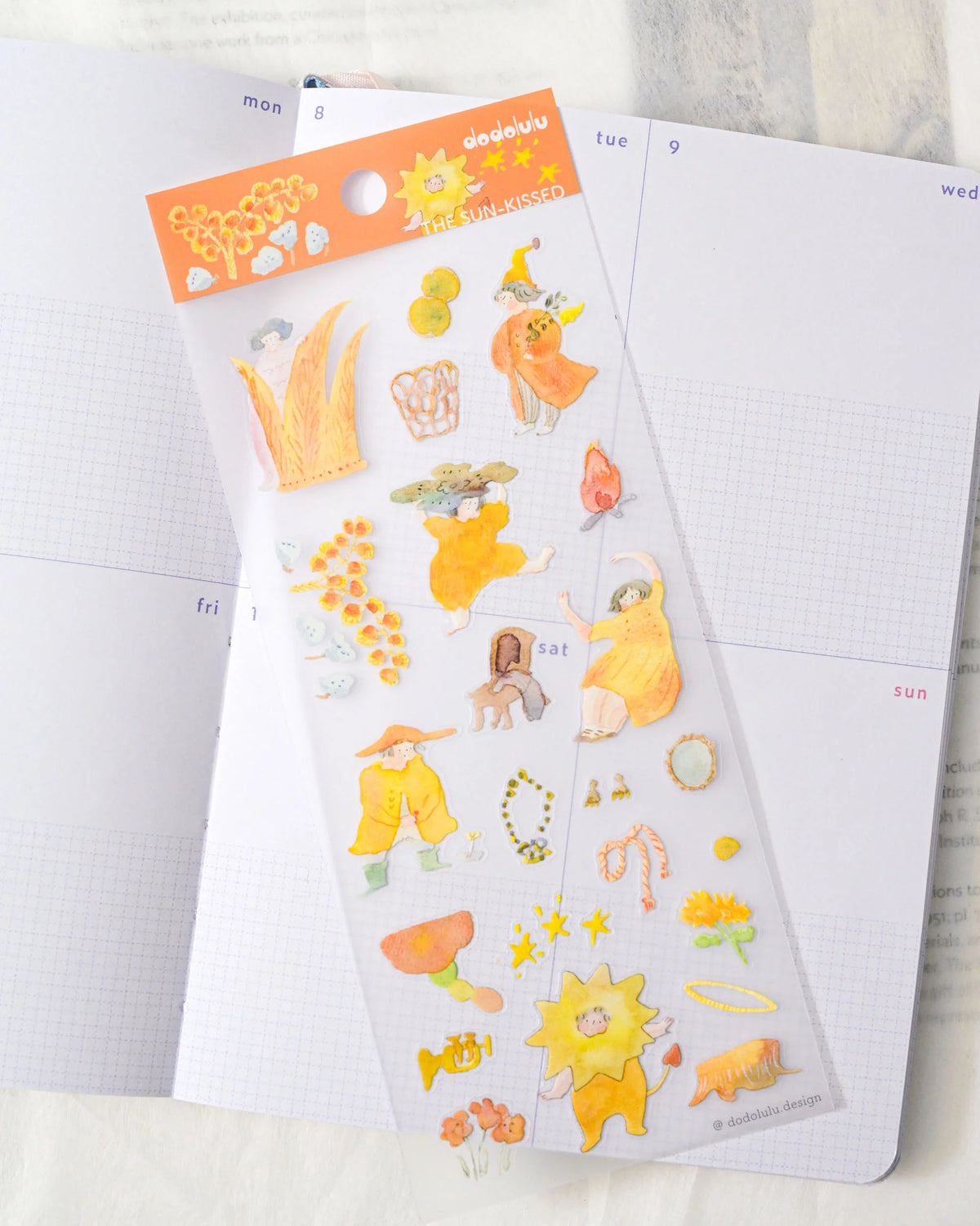 Planche de stickers en papier washi dodolulu