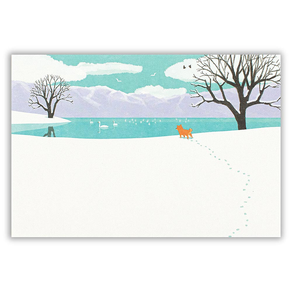 Postcard < Winter and Shiba >