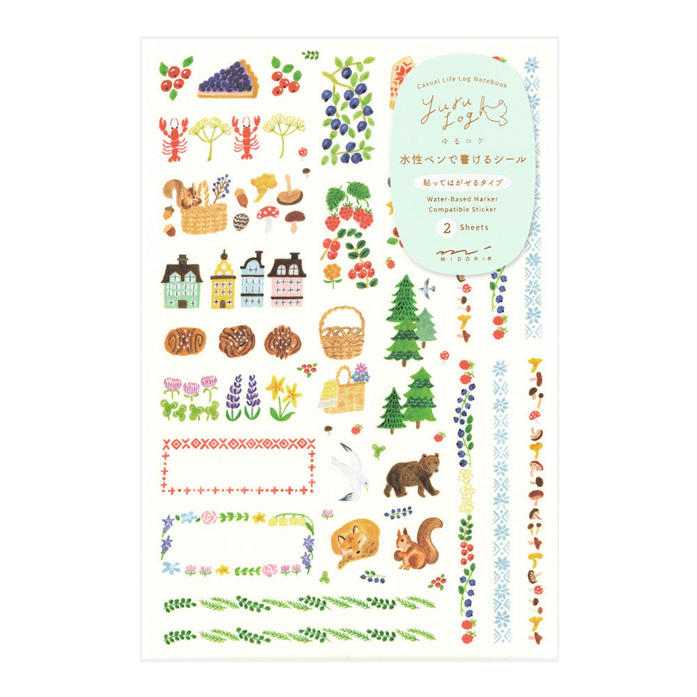 Yuru Log Decoration Sticker 2 Sheets