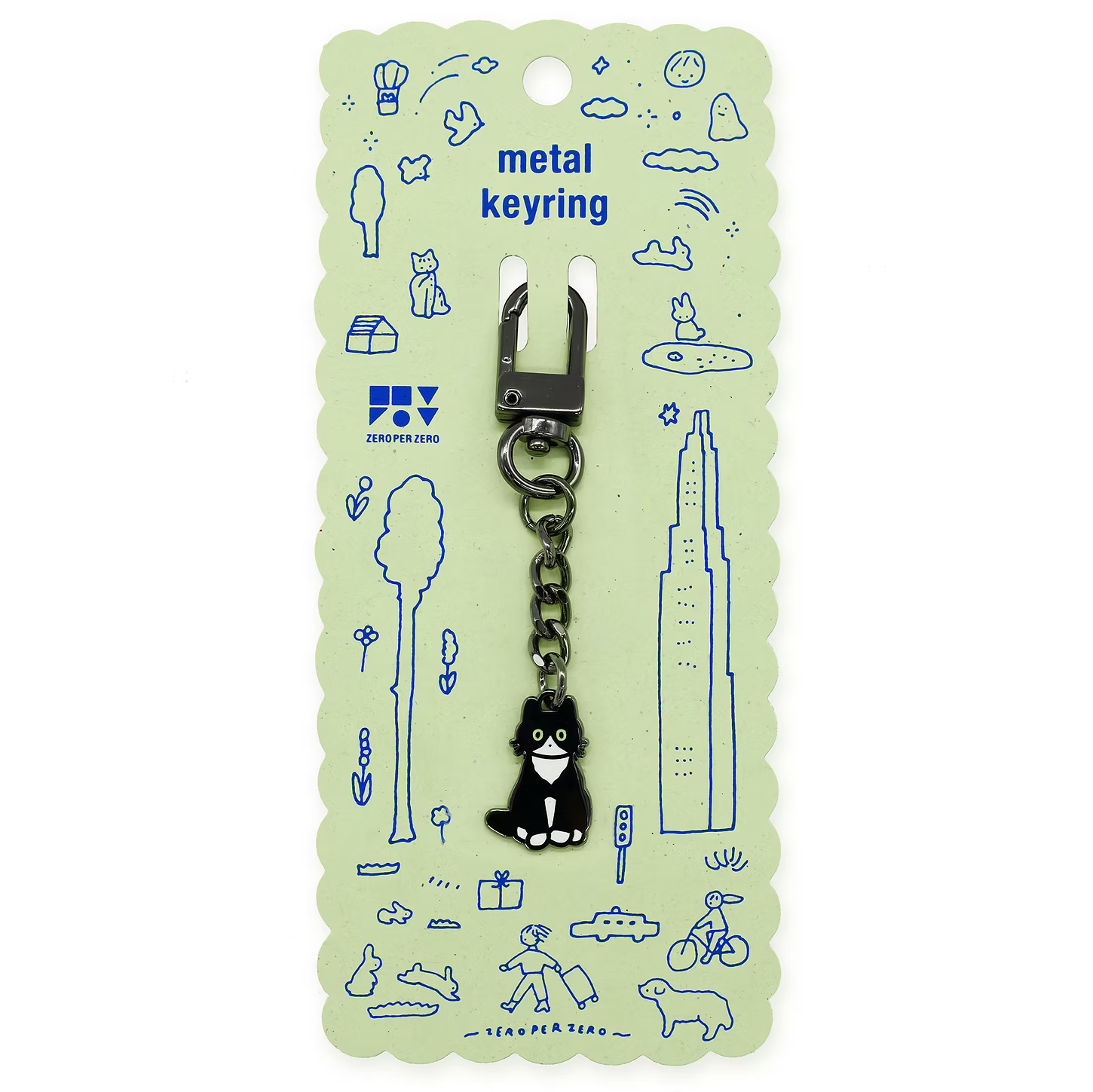 Handcrafted Black Nickel Animal Keyring